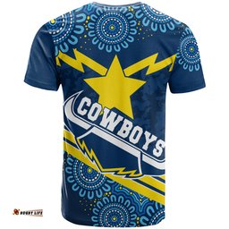 cowboys rugby t shirt custom aboriginal cowboys t shirt rlt13