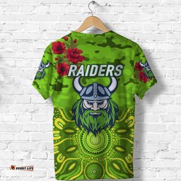 canberra raiders anzac 2022 t shirt indigenous vibes