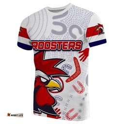 custom personalised roosters t shirt indigenous style no.2