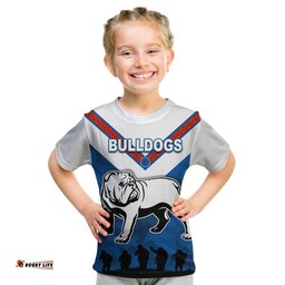bulldogs anzac day t shirt simple lest we forget