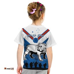 bulldogs anzac day t shirt simple lest we forget
