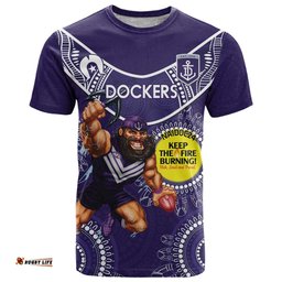 custom afl dockers naidoc week t shirt keep the fire burning indigenous art