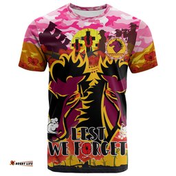 broncos rugby anzac lest we forget t shirt custom double broncos with camouflage and poppy flower rlt13