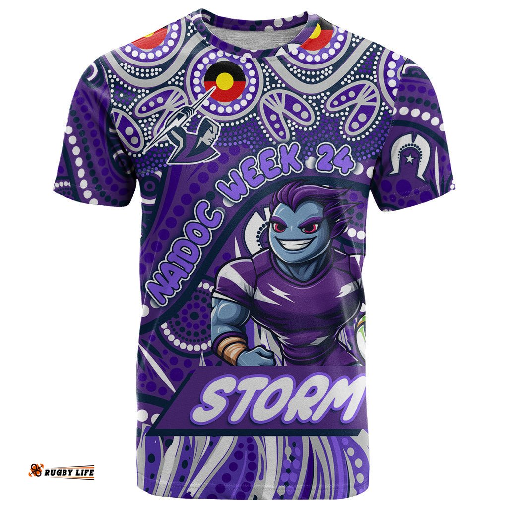 custom australia naidoc week 2024 t shirt melbourne storm mascot keep the fire burning dt02