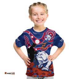 western bulldogs football anzac 2023 t shirt doggies aboriginal mix poppy camouflage