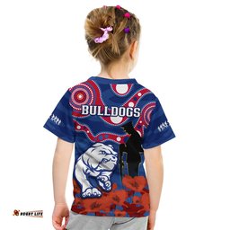 western bulldogs football anzac 2023 t shirt doggies aboriginal mix poppy camouflage
