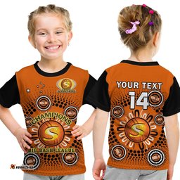 custom text and number perth scorchers cricket t shirt indigenous 5th champions bbl proud