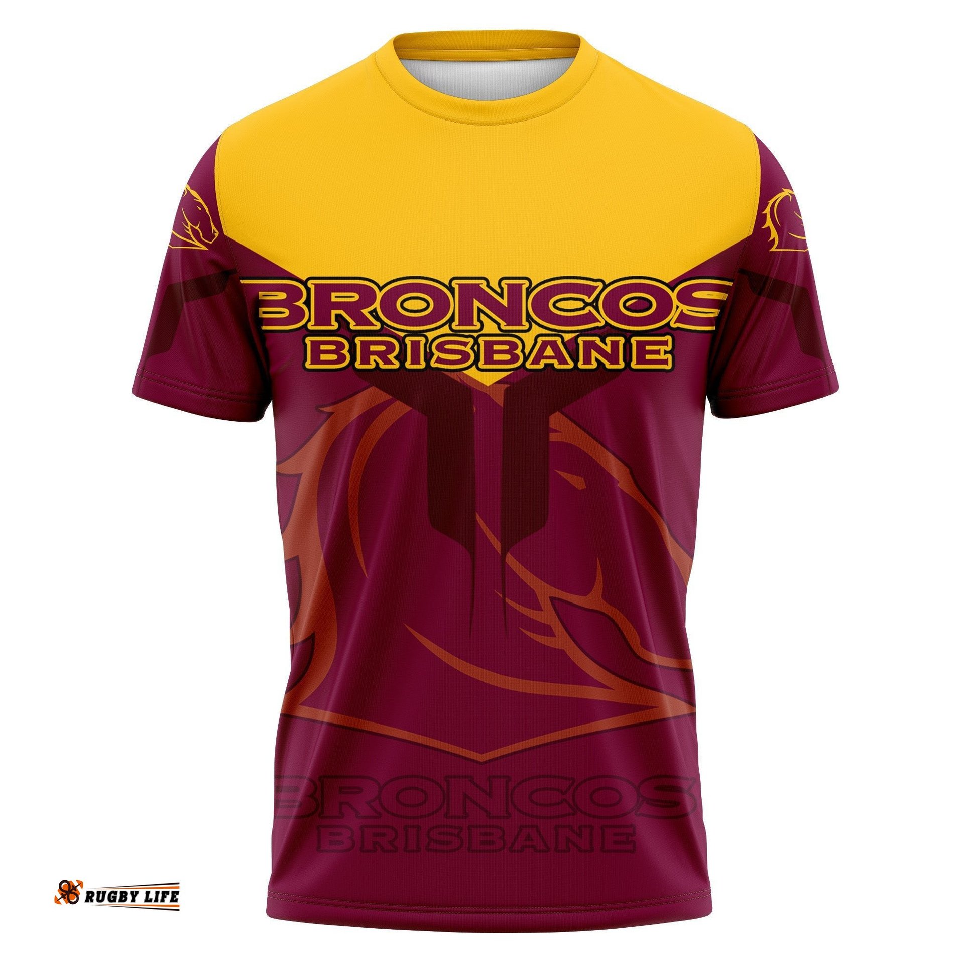 brisbane broncos t shirt drinking style nrl
