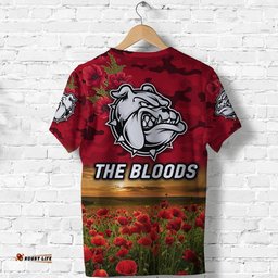 west football club alice springs anzac t shirt the bloods poppy vibes red