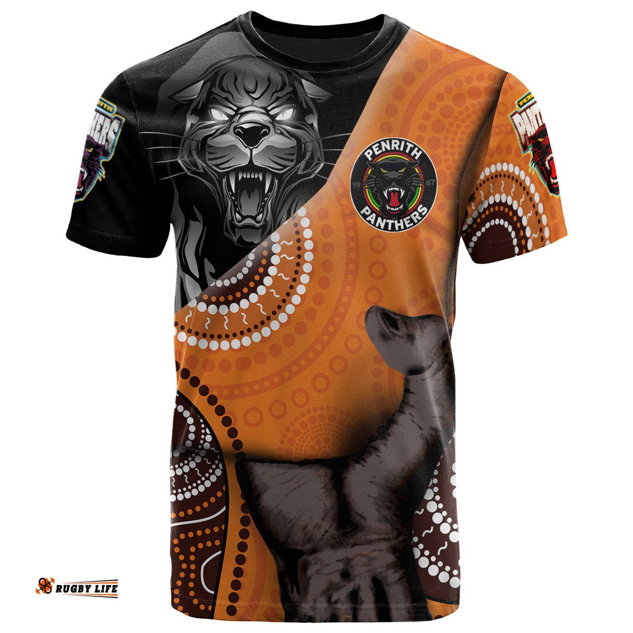 panthers rugby aboriginal custom patronage t shirt penrith panthers bloods in my veins 0Amazing Aussie
