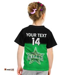 custom text and number melbourne stars cricket t shirt est 2011 sporty