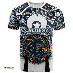 blues australian football t shirt naidoc week 2022