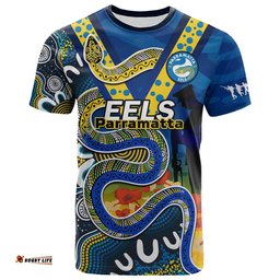 custom text and number eels rugby anzac 2023 t shirt aboriginal mix poppy lest we forget
