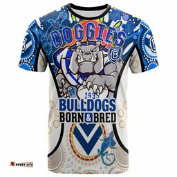 bulldogs rugby t shirt custom bulldogs mascot with aboriginal art personalised player and number t shirt