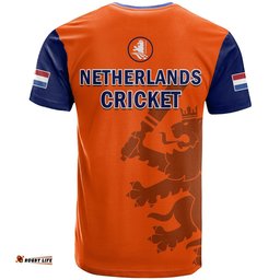netherlands cricket t shirt odi simple orange style