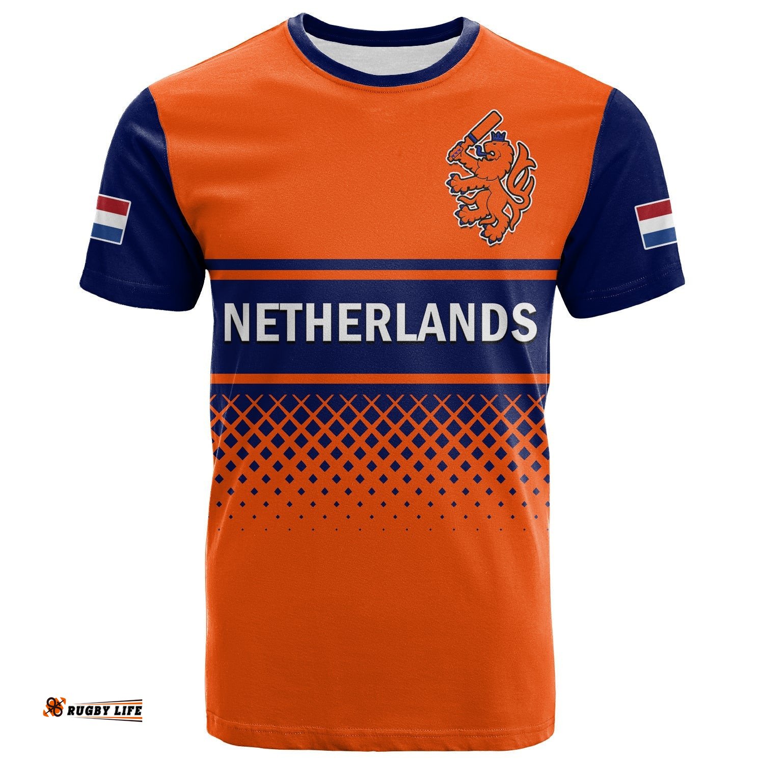 netherlands cricket t shirt odi simple orange style
