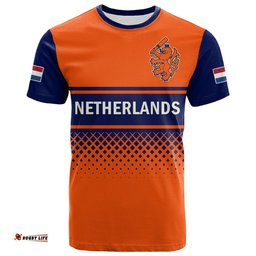 netherlands cricket t shirt odi simple orange style