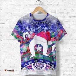 australian torres trait islands christmas t shirt original style blue