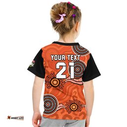 custom personalised perth scorchers cricket dots t shirt