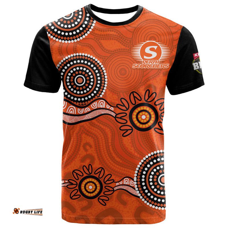 custom personalised perth scorchers cricket dots t shirt