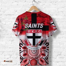st kilda saints anzac t shirt indigenous vibes