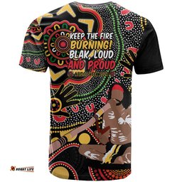 australia didgeridoo naidoc week 2024 t shirt keep the fire burning blak loud and proud