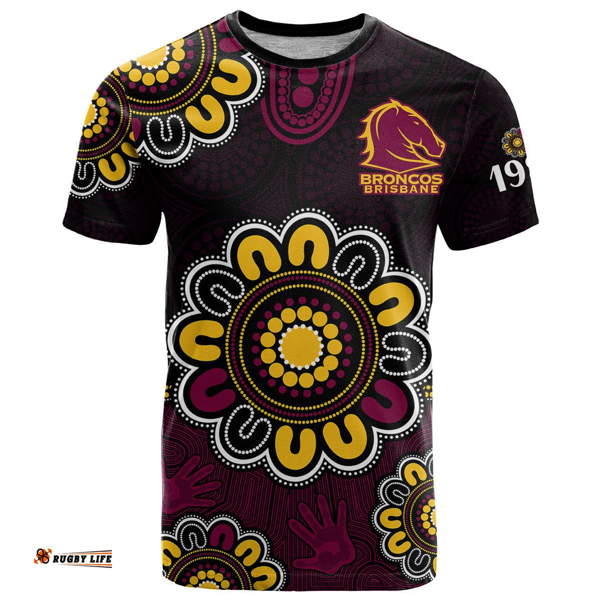 nrl brisbane broncos rugby 1988 aboriginal t shirt
