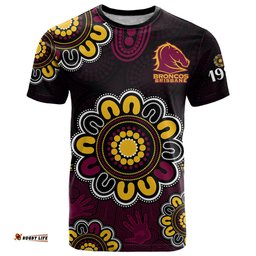 nrl brisbane broncos rugby 1988 aboriginal t shirt