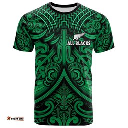 new zealand silver fern rugby t shirt all black green nz maori pattern
