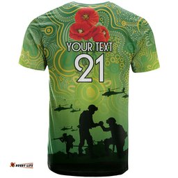 custom raiders rugby anzac t shirt canberra the military soldiers