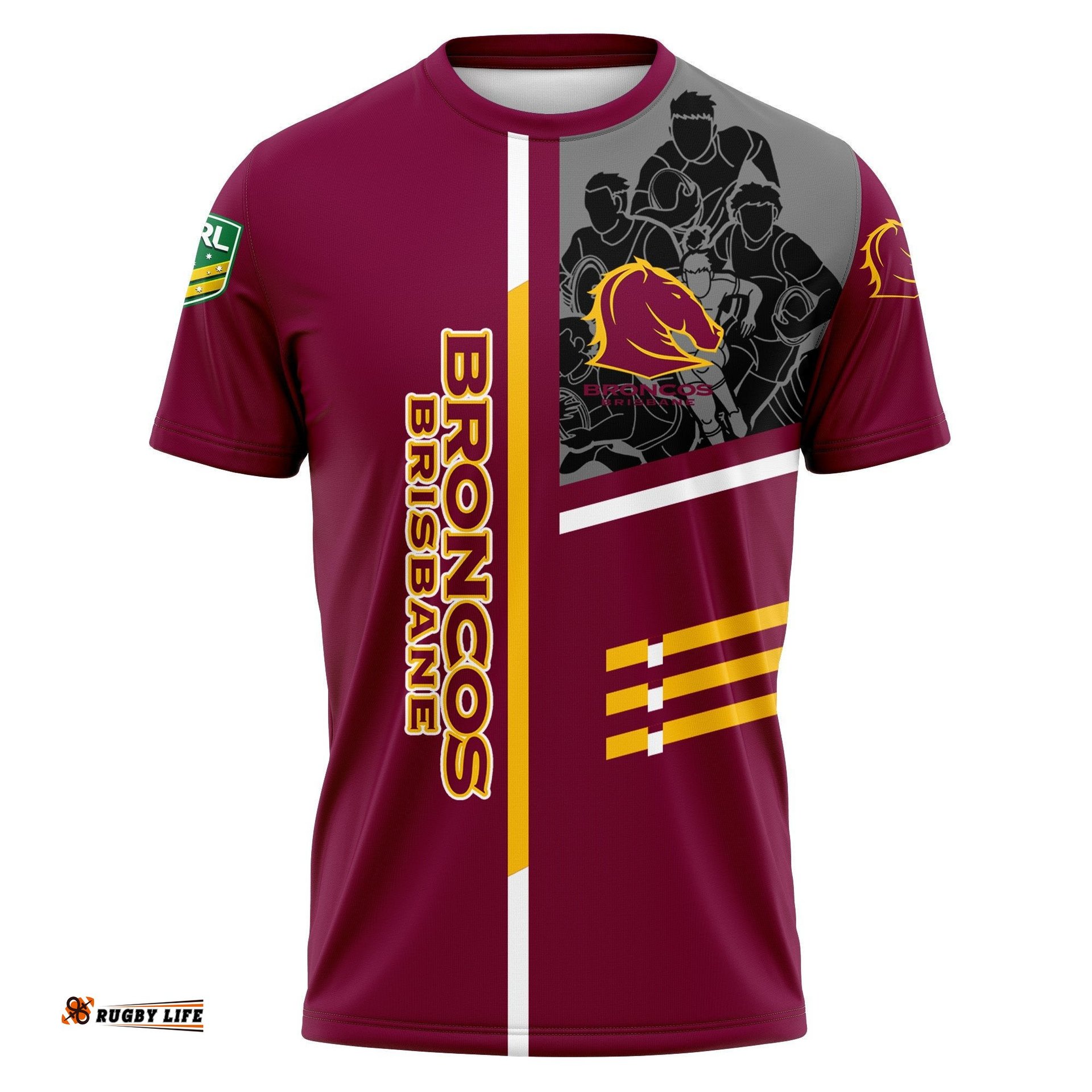 brisbane broncos t shirt personalized rugby for fan nrl