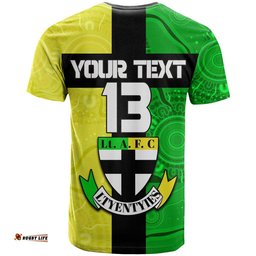 custom text and number ltyentyies lt. a. f. c t shirt australian football aboriginal