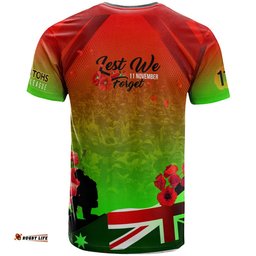 rabbitohs rugby t shirt custom rabbitohs remembrance day lest we forget poppies t shirt