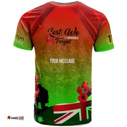 rabbitohs rugby t shirt custom rabbitohs remembrance day lest we forget poppies t shirt