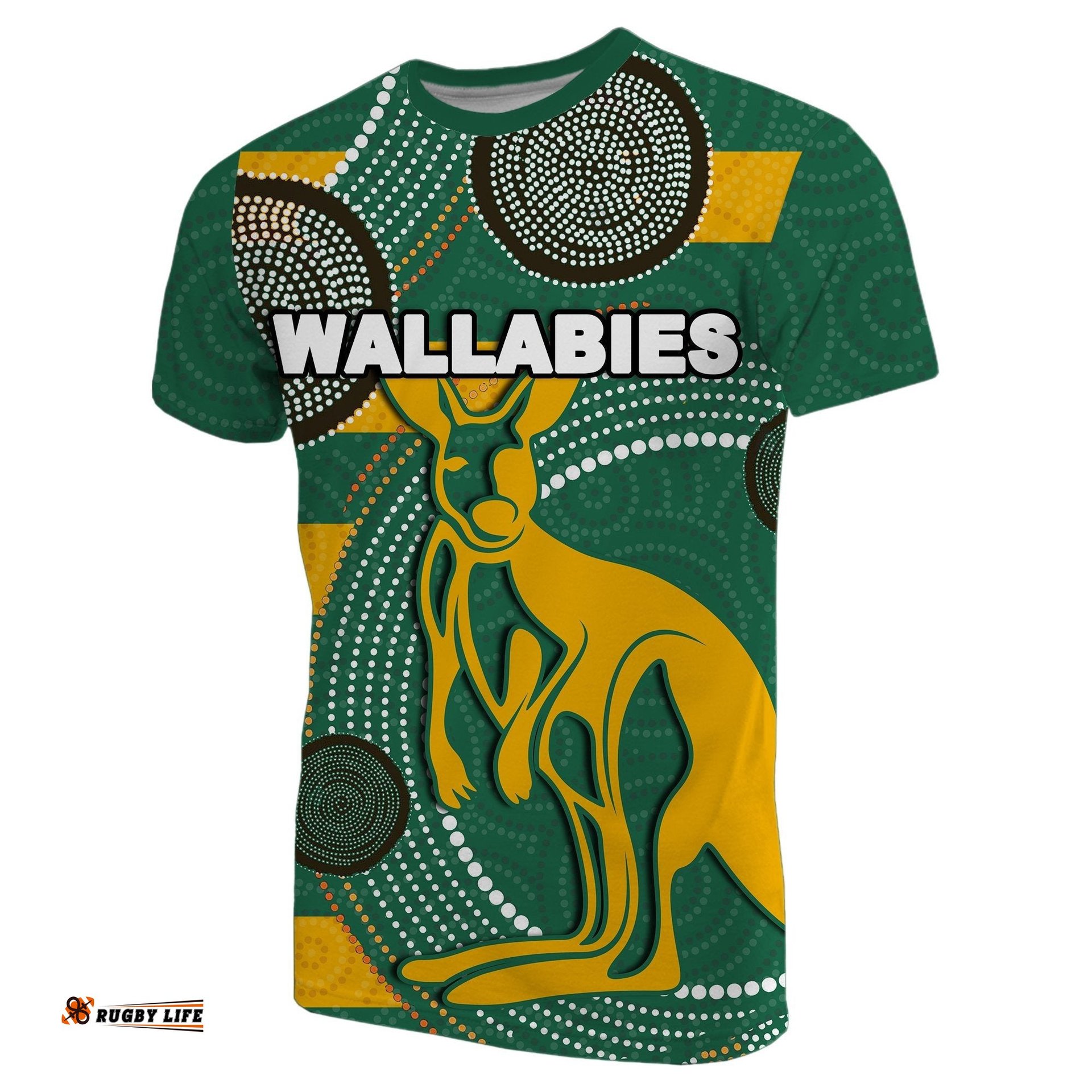 wallabies t shirt aboriginal