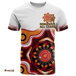 custom text and number australia indigenous rugby t shirt all stars aborigine dreamtime white version