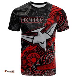custom text and number bombers football t shirt essendon aboriginal