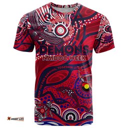 custom naidoc week 2024 demons t shirt aboriginal animals keep the fire burning dt02
