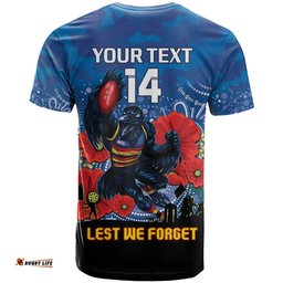 custom crows football anzac t shirt gallipoli camouflage with poppies