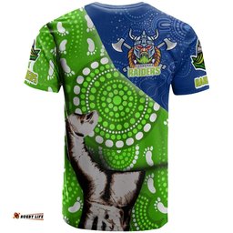 raiders rugby aboriginal custom patronage t shirt canberra raiders bloods in my veins 0