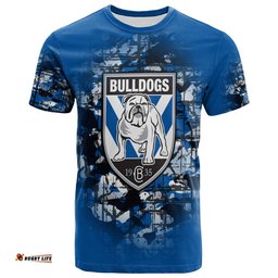 canterbury bankstown bulldogs t shirt camouflage vintage nrl