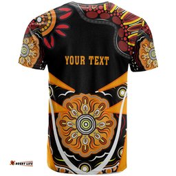tigers rugby t shirt custom tigers rugby ball with aboriginal dot painting art player and number t shirt rlt14