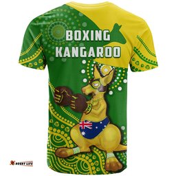 australia t shirt boxing kangaroo indigenous national color art