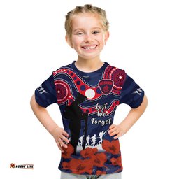 custom text and number melbourne football anzac 2023 t shirt demons aboriginal mix poppy camouflage