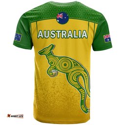 australia soccer t shirt socceroos dots kangaroo simple style