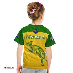 australia soccer t shirt socceroos dots kangaroo simple style