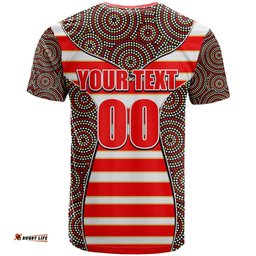 nrl dolphins t shirt mix dot aboriginal