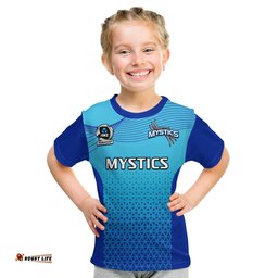 custom text and number aotearoa netball t shirt northern mystics 2023 anz premiership
