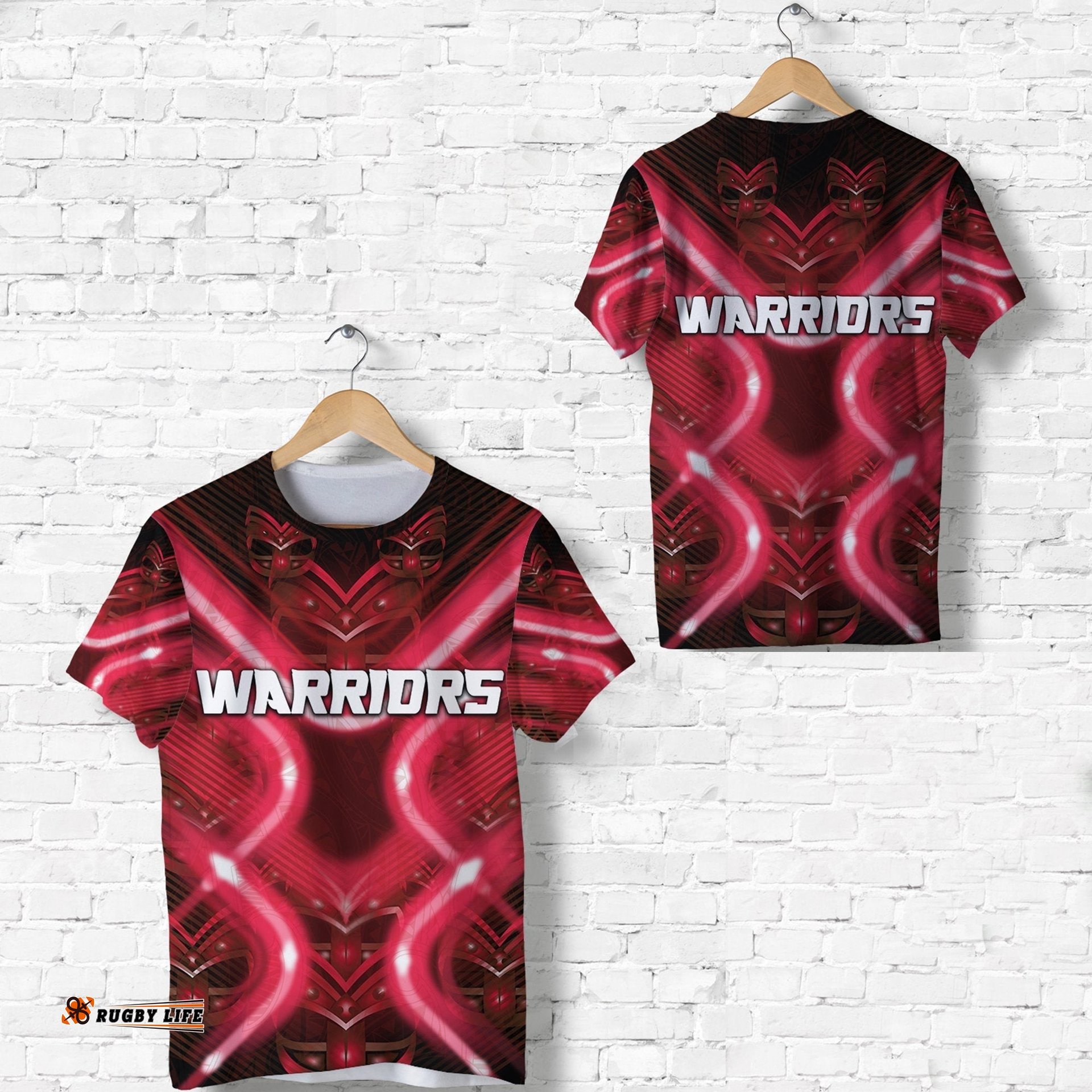 new zealand warriors rugby t shirt original style redAmazing Aussie