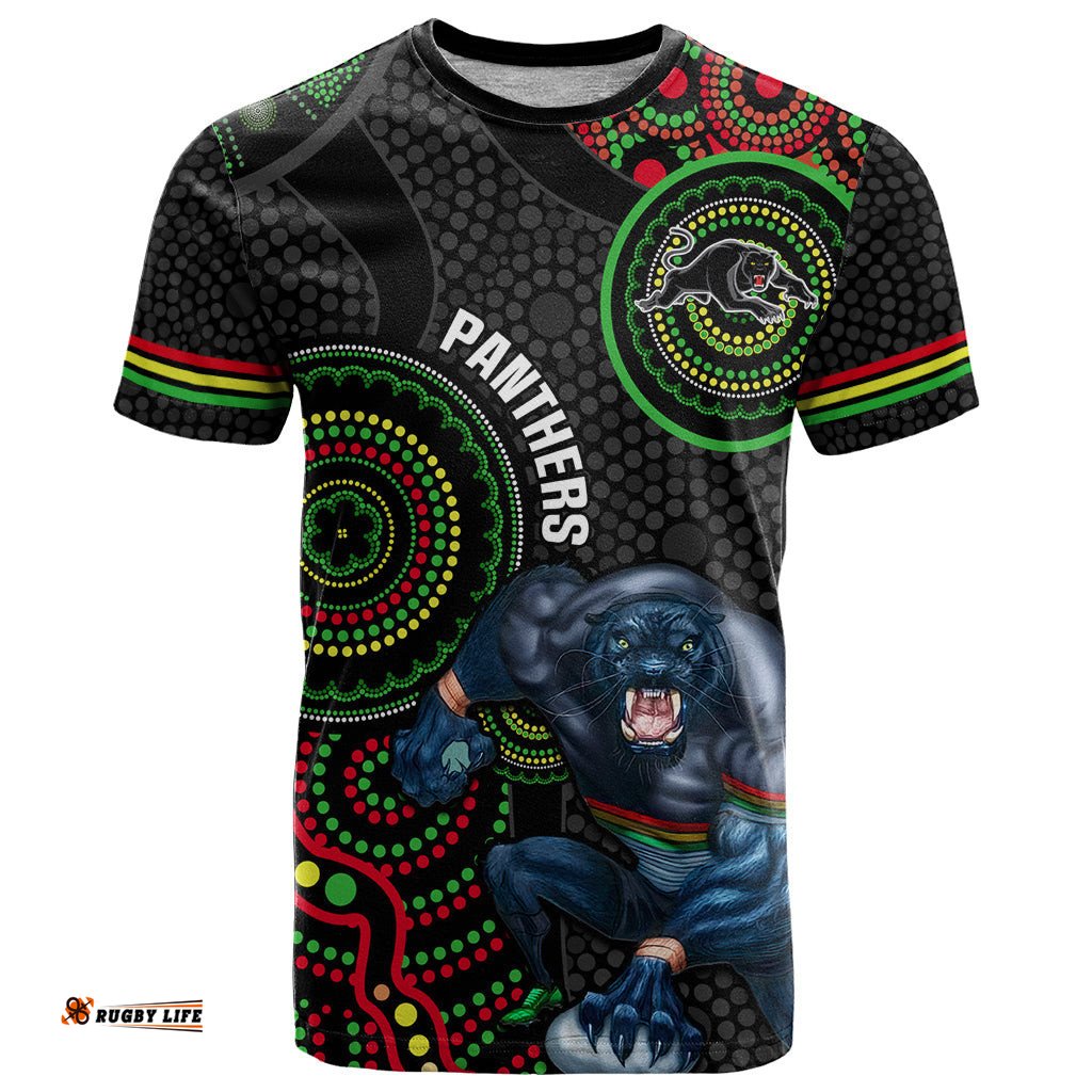 custom nrl panthers t shirt indigenous penrith dynamic black version
